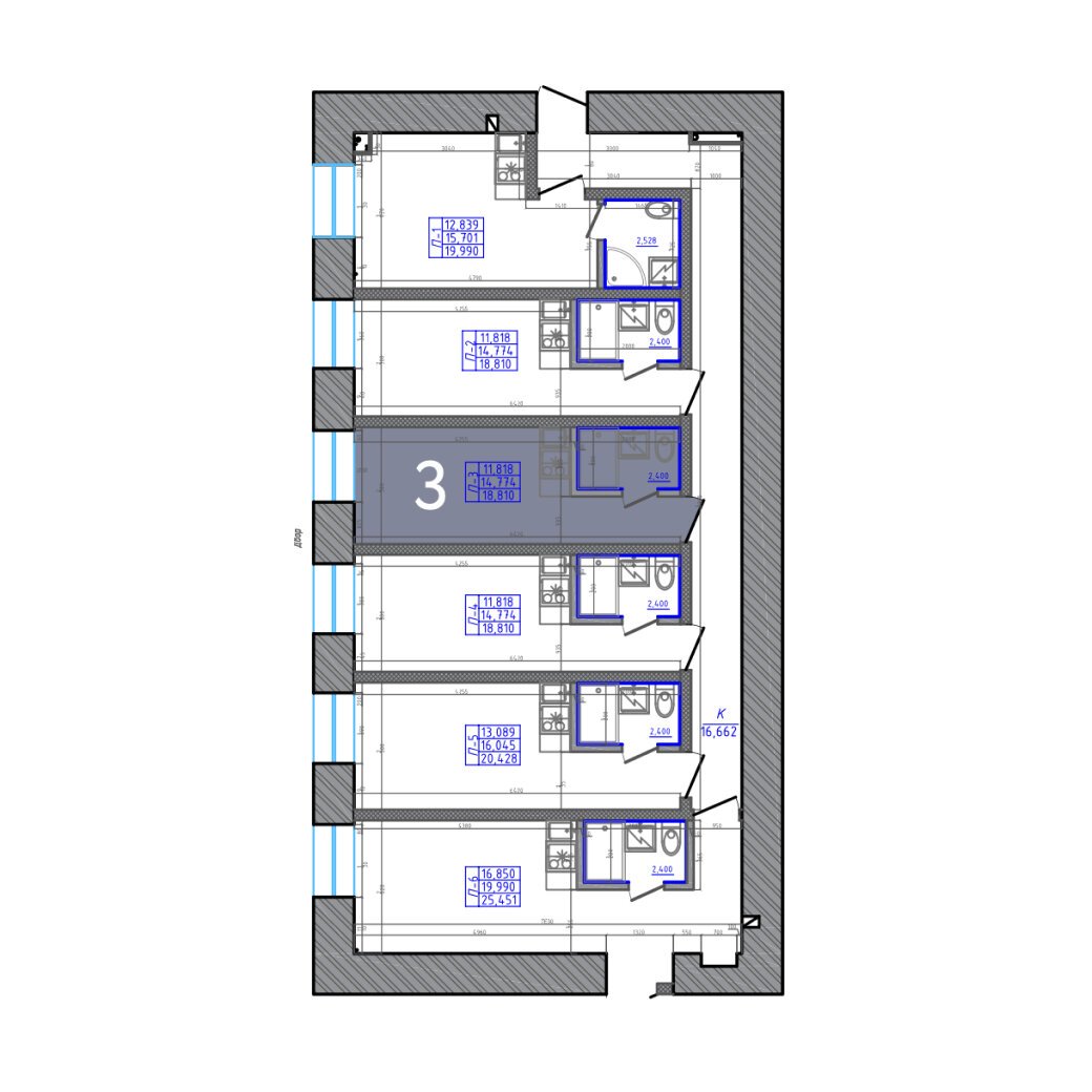 3 СТУДИЯ - 18,81 м² - пр-кт. Английский, д. 20, лит. А | МЕТРЫ ОПТОМ